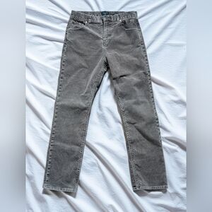 Quiksilver Straight Tapered Fit Beige Corduroy Men's Casual Pants Cotton 28